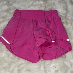 Lululemon sonic pink hotty hot shorts